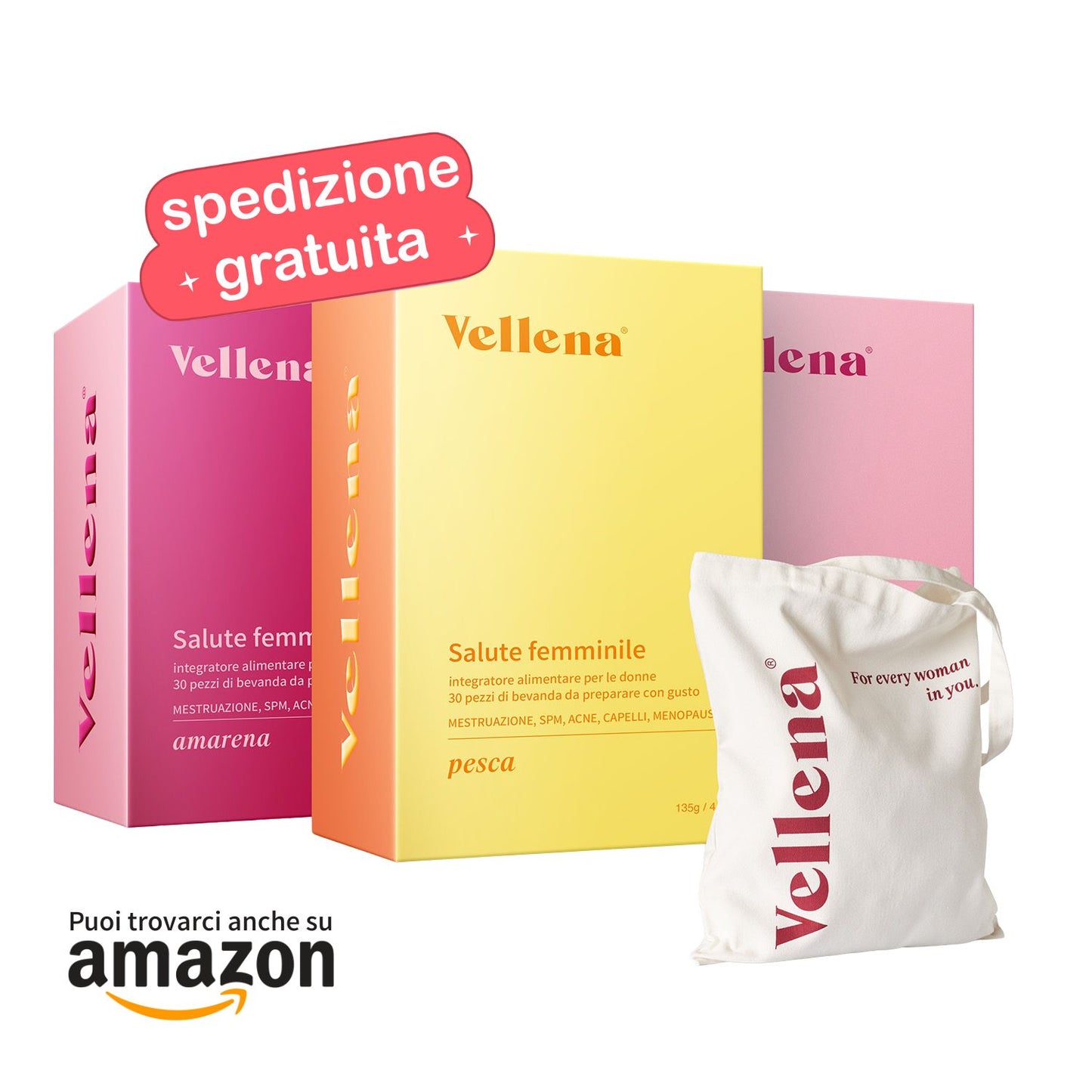 Mix di 3 sapori con regalo | Bevanda per le donne | Vellena
