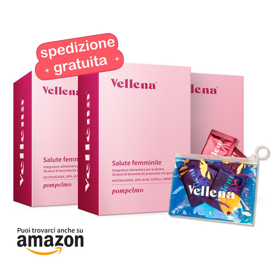 Salute femminile | Bevanda 3 PACK + borsa GRATIS | Pompelmo | Vellena