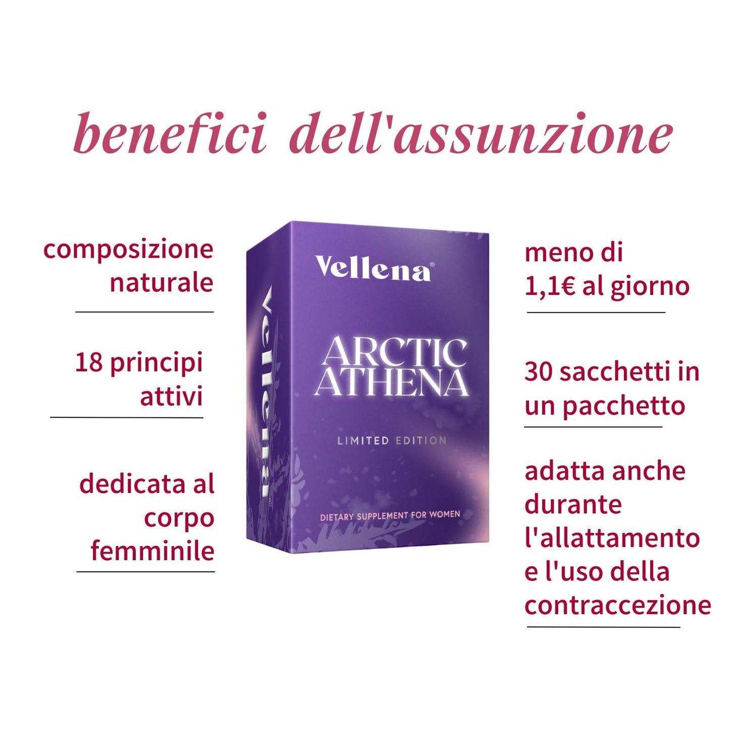 Mix di 4 sapori con omaggio | Bevanda per le donne | Vellena