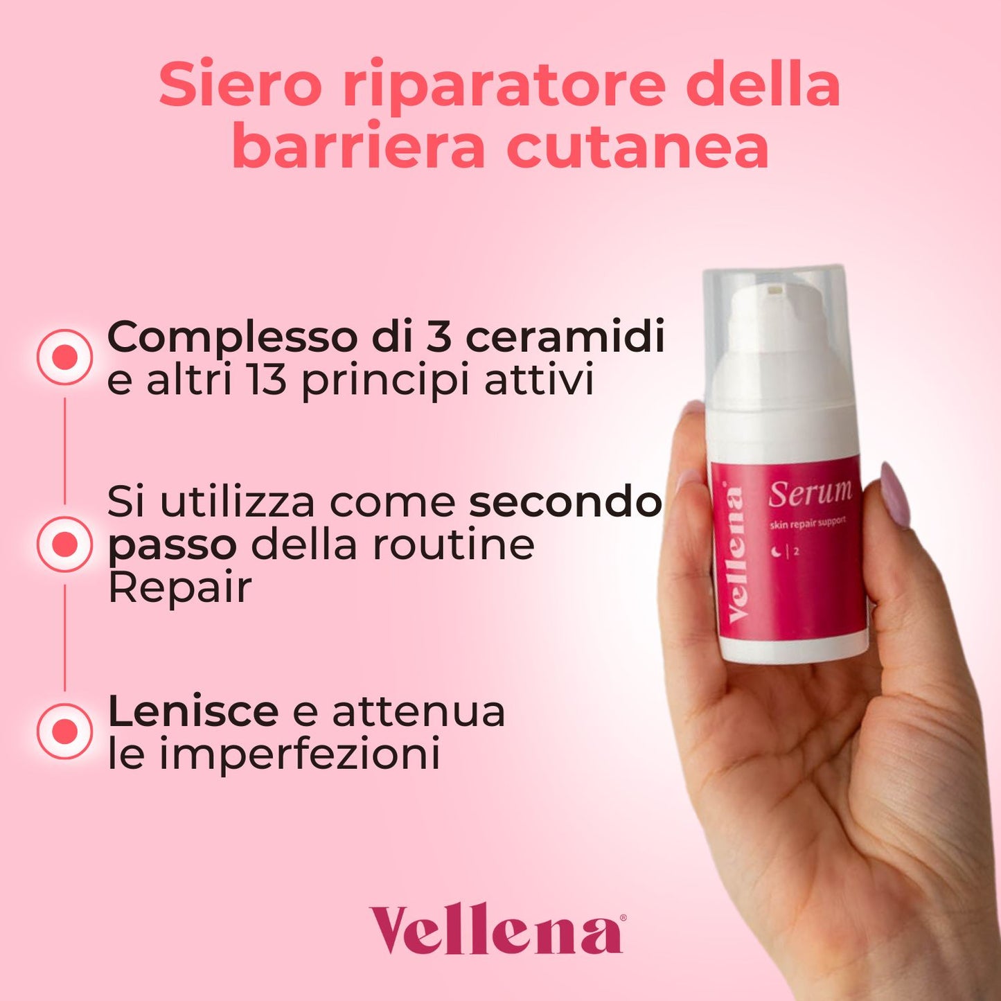 Siero riparatore della barriera cutanea 30ml | Vellena