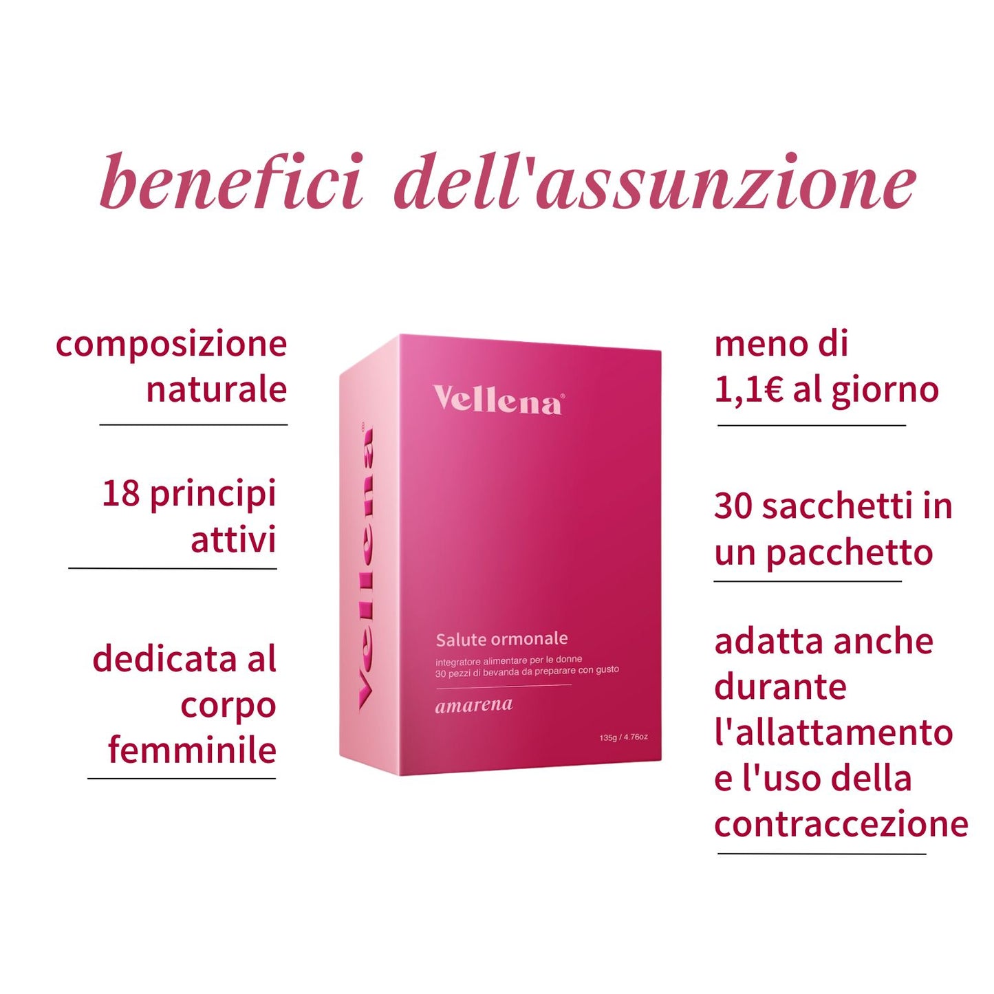 Salute ormonale | Bevanda per le donne 3 PACK + borsa GRATIS | Amarena