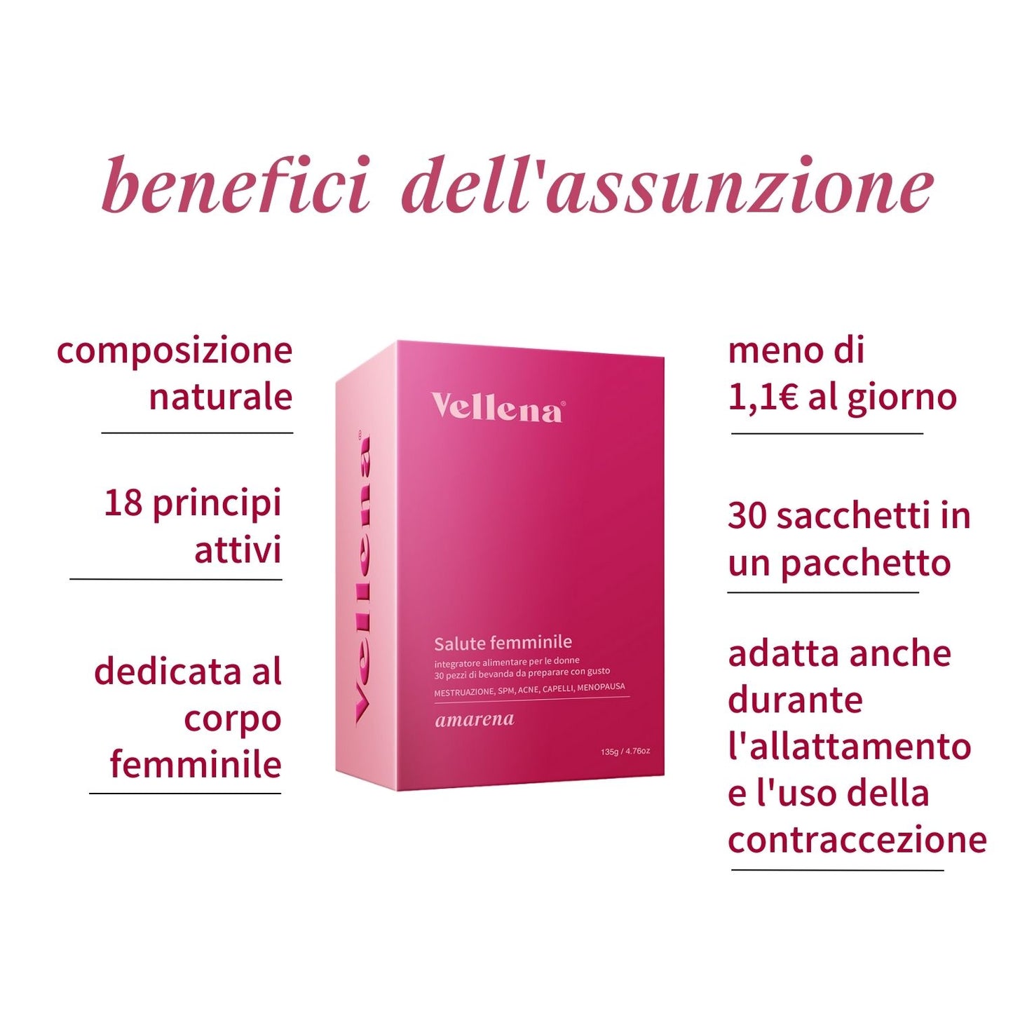 Salute femminile | Bevanda 2 PACK | Amarena | Vellena