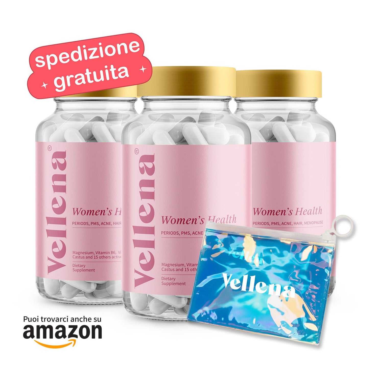 Salute femminile | Capsule 3 PACK + borsa GRATIS | Vellena